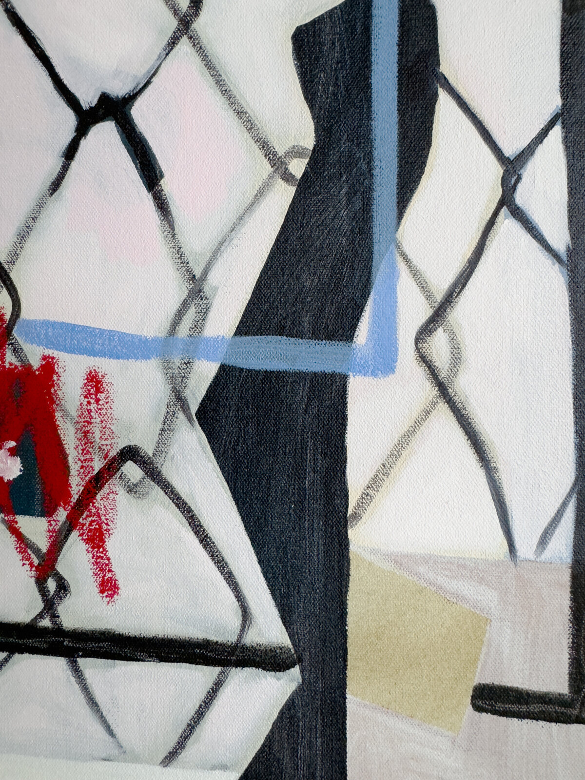 Artwork by Rebekah Andrade, Summers Eve Basketball Game, Made of Oil, Acrylic, Pastel on Canvas 