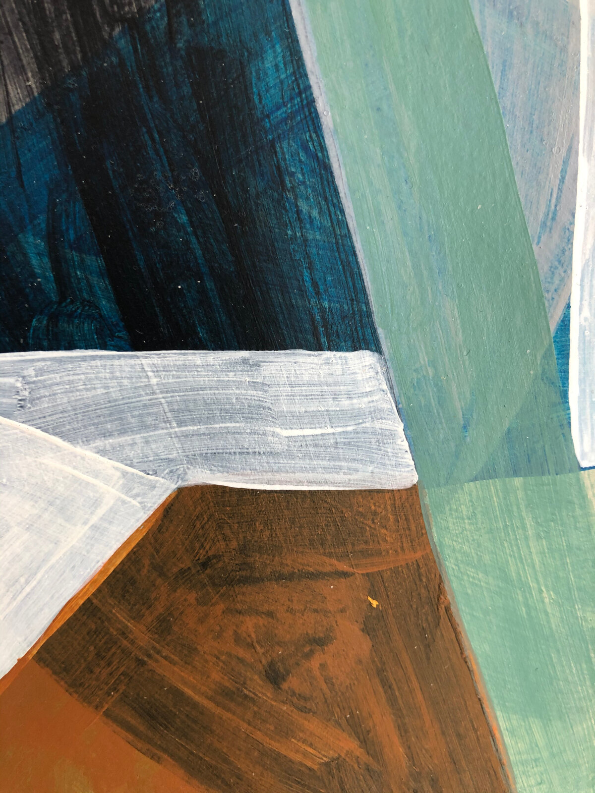 An abstract composition of geometric shapes and bold colors.