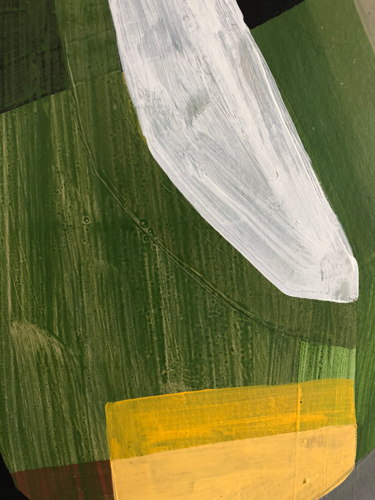 An abstract composition of geometric shapes and bold colors.