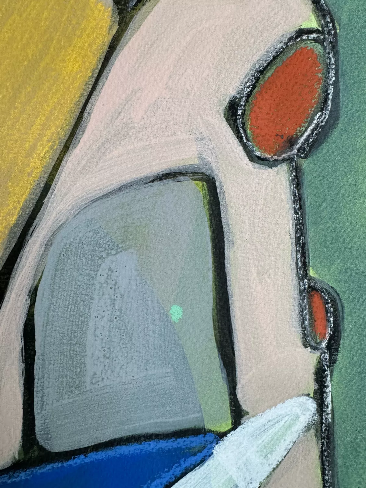Artwork by Rebekah Andrade, April Study #7, Made of Acrylic and Pastel on Paper 