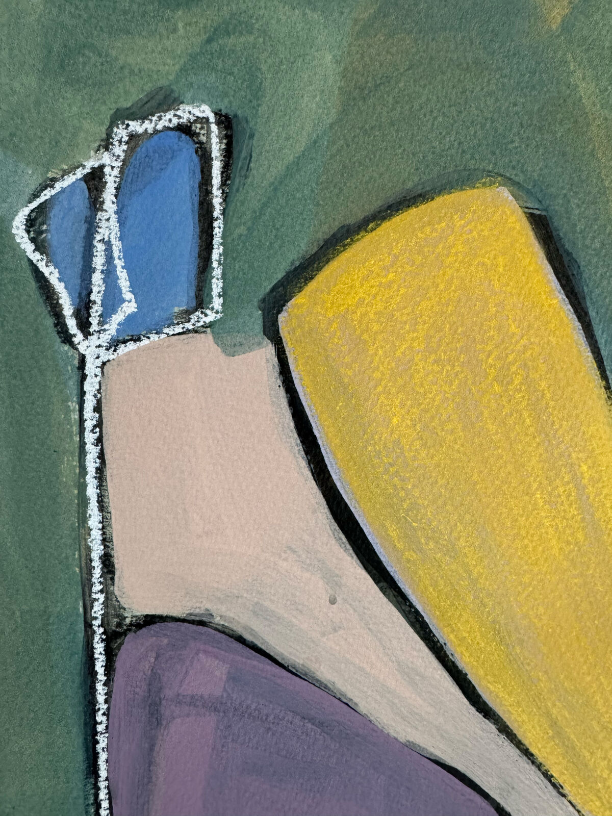 Artwork by Rebekah Andrade, April Study #7, Made of Acrylic and Pastel on Paper 