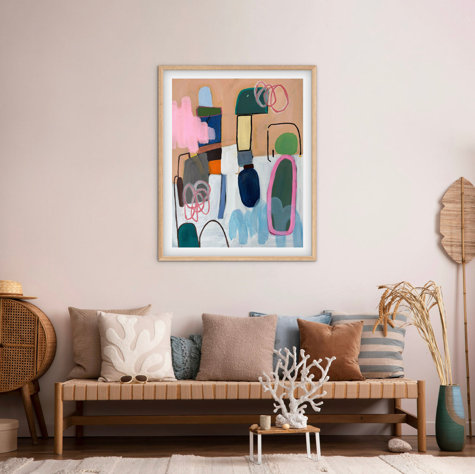 Artwork by Rebekah Andrade, Drift Line, Made of Acrylic and Pastel on Paper 