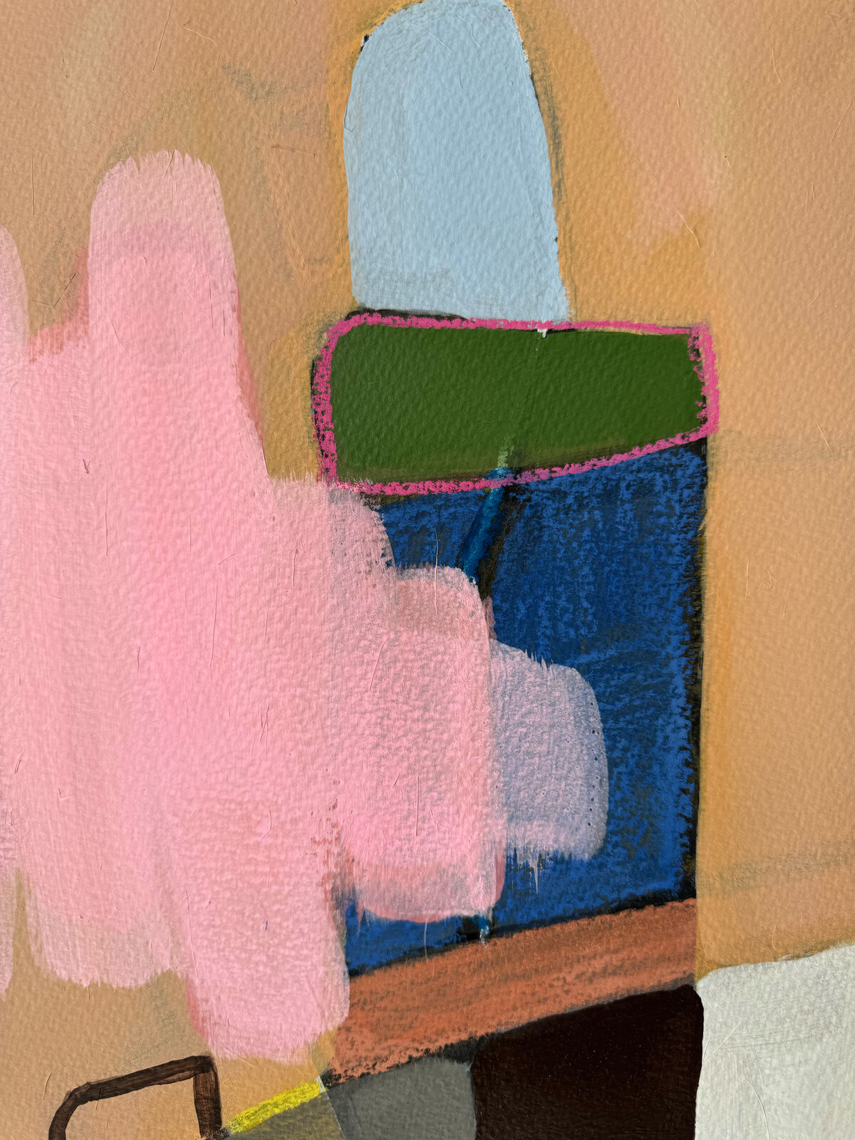 Artwork by Rebekah Andrade, Drift Line, Made of Acrylic and Pastel on Paper 