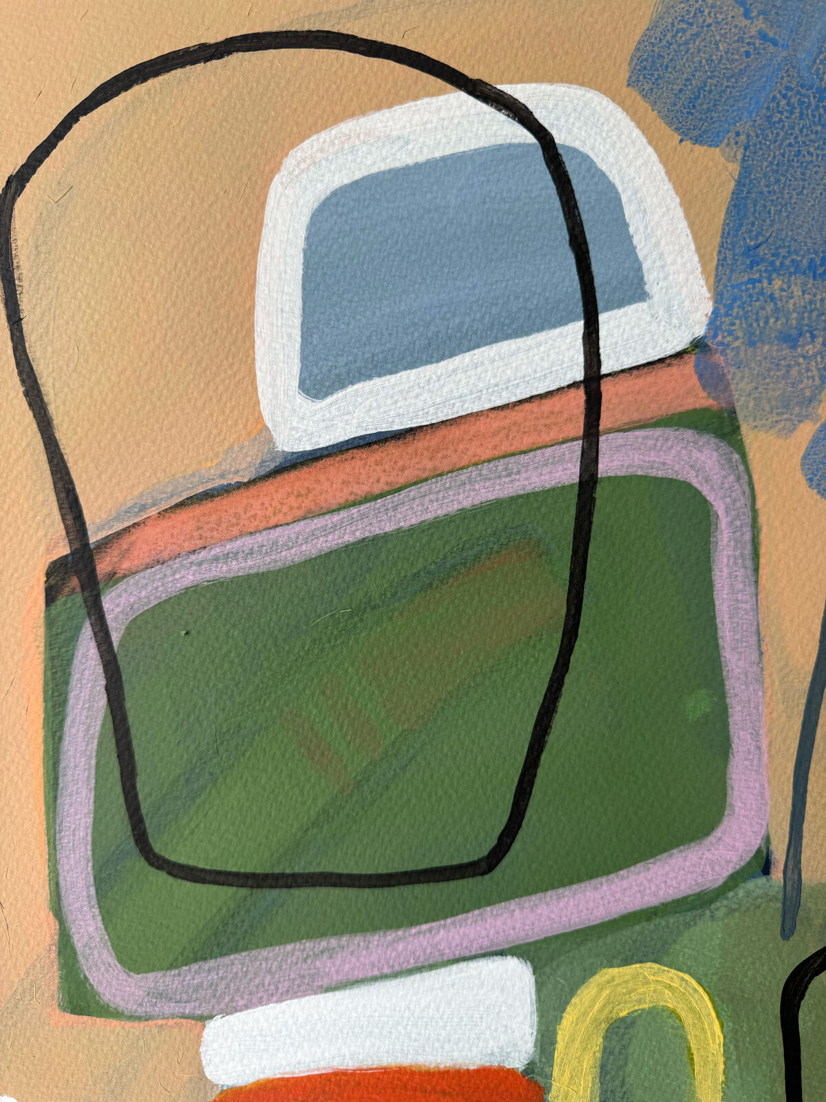 Artwork by Rebekah Andrade, Remain of Gesture, Made of Acrylic and Pastel on Paper 