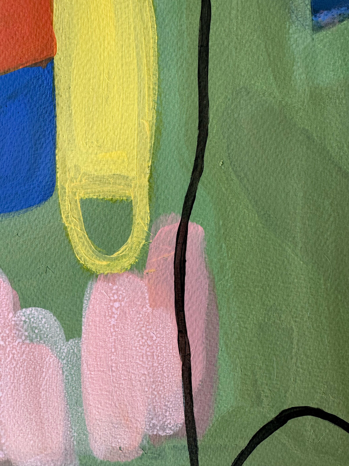 Artwork by Rebekah Andrade, Remain of Gesture, Made of Acrylic and Pastel on Paper 