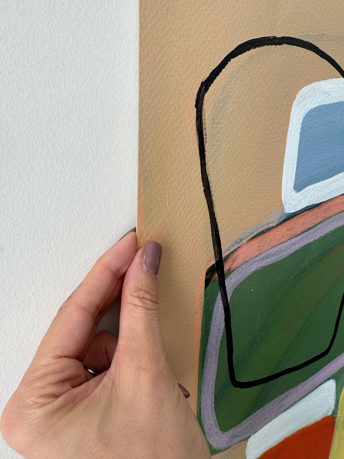 Artwork by Rebekah Andrade, Remain of Gesture, Made of Acrylic and Pastel on Paper 