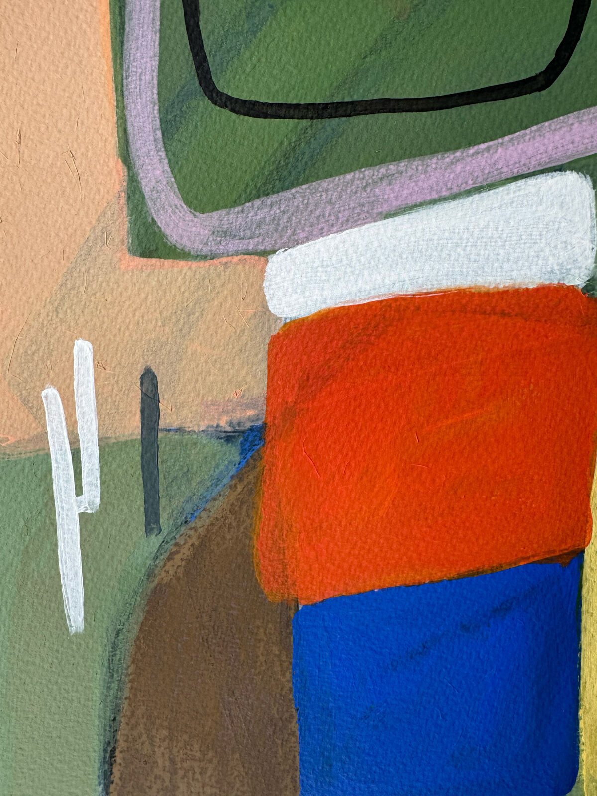 Artwork by Rebekah Andrade, Remain of Gesture, Made of Acrylic and Pastel on Paper 