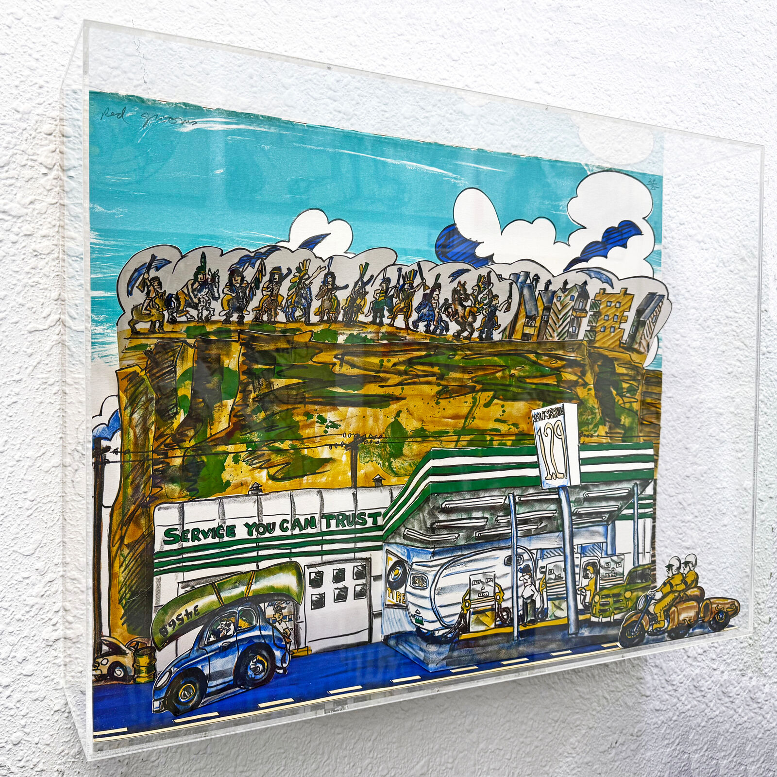 Artwork by Red Grooms, Tonto-Condo (hand signed 3D constructed lithograph), Made of Lithograph 