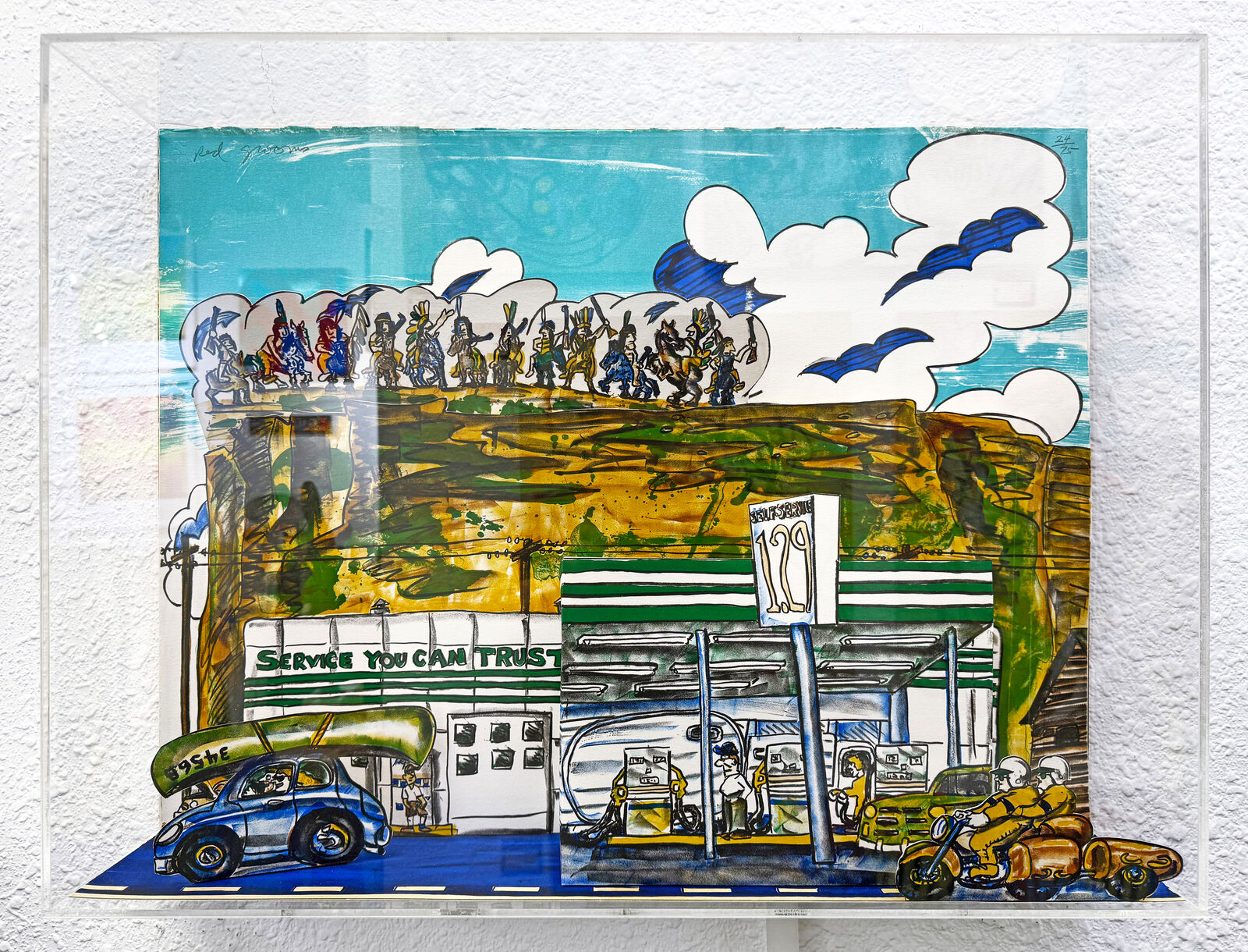 Artwork by Red Grooms, Tonto-Condo (hand signed 3D constructed lithograph), Made of Lithograph 