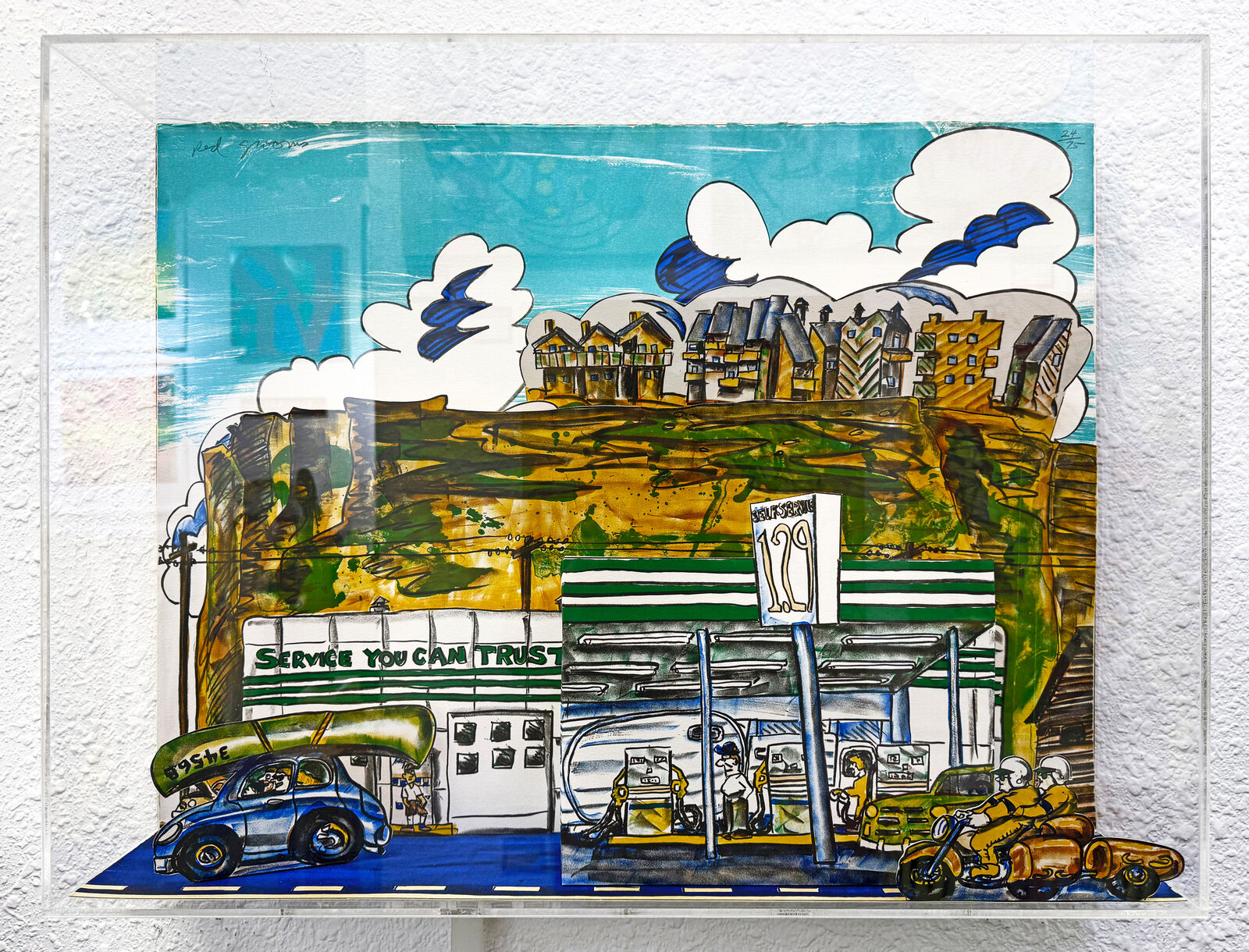 Artwork by Red Grooms, Tonto-Condo (hand signed 3D constructed lithograph), Made of Lithograph 