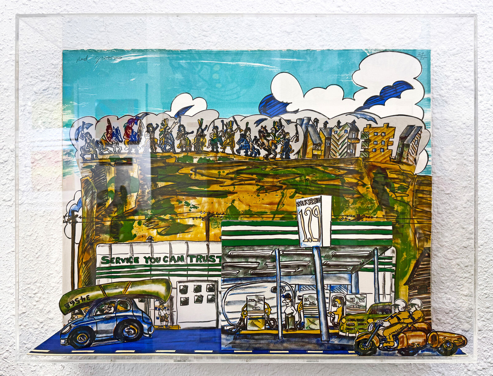 Artwork by Red Grooms, Tonto-Condo (hand signed 3D constructed lithograph), Made of Lithograph 