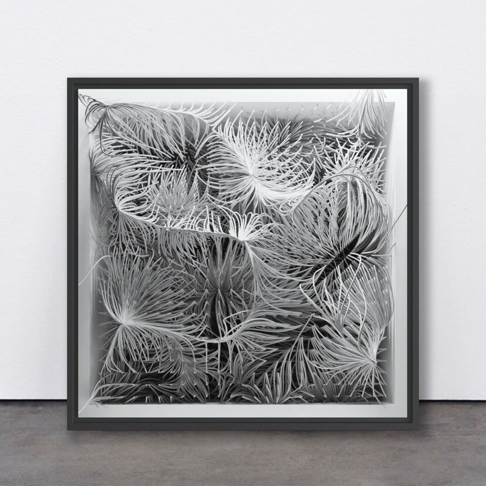Artwork by Refik Anadol, Quantum Memories: Noise A, B, C, Made of C-Print 