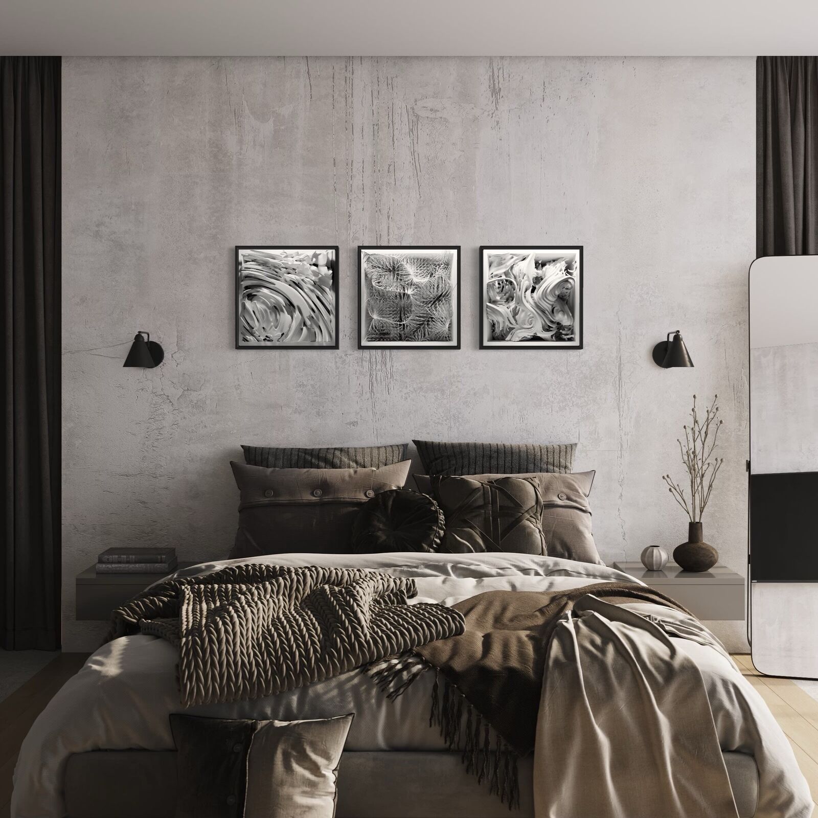 Quantum Memories: Noise A, B, C by Refik Anadol, 2020