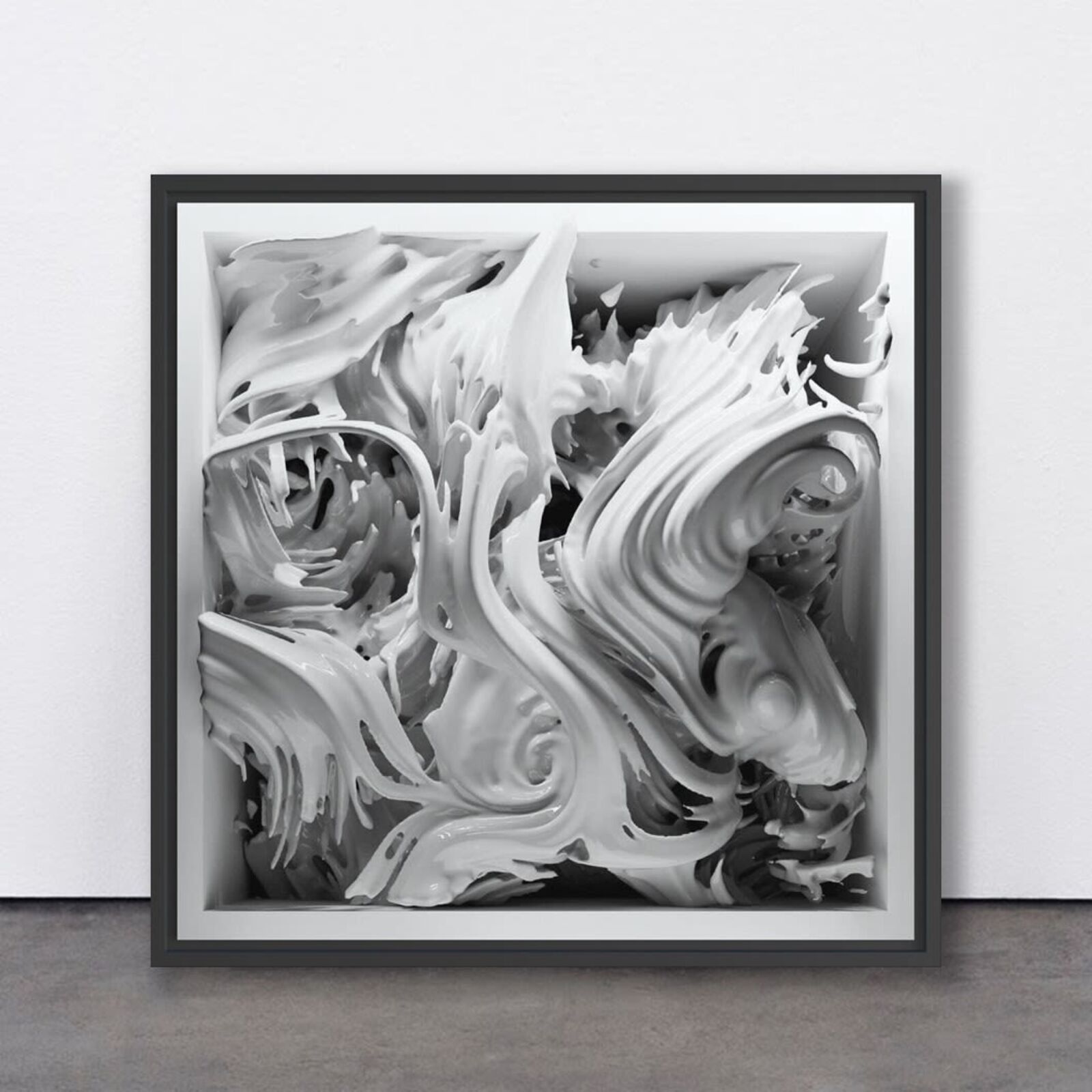 Artwork by Refik Anadol, Quantum Memories: Noise A, B, C, Made of C-Print 