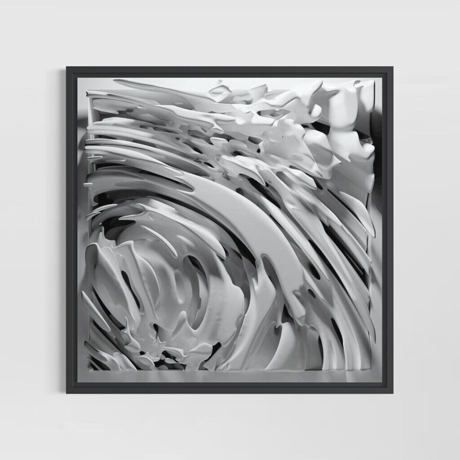 Artwork by Refik Anadol, Quantum Memories: Noise A, B, C, Made of C-Print 