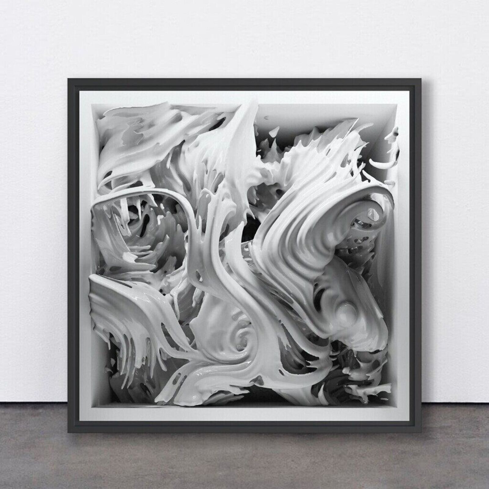 Artwork by Refik Anadol, Quantum Memories: Noise A, B, C, Made of C-Print 