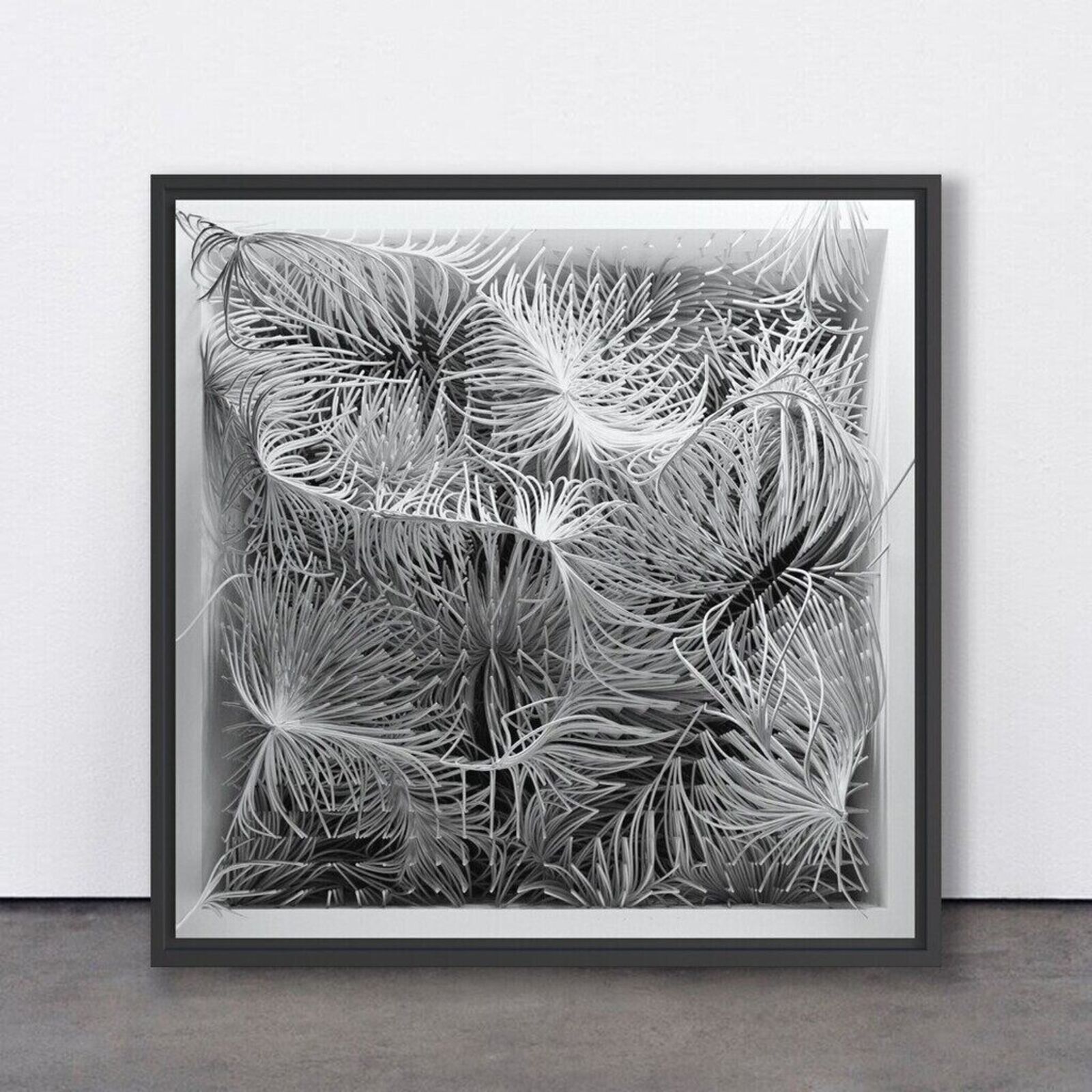 Artwork by Refik Anadol, Quantum Memories: Noise A, B, C, Made of C-Print 