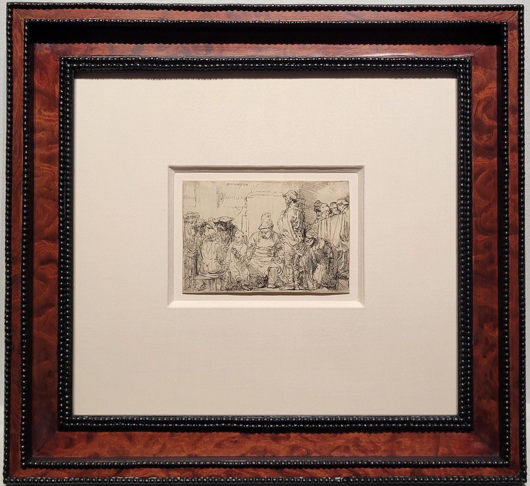Artwork by Rembrandt van Rijn, Christ Seated Disputing With The Doctors, Made of Etching 