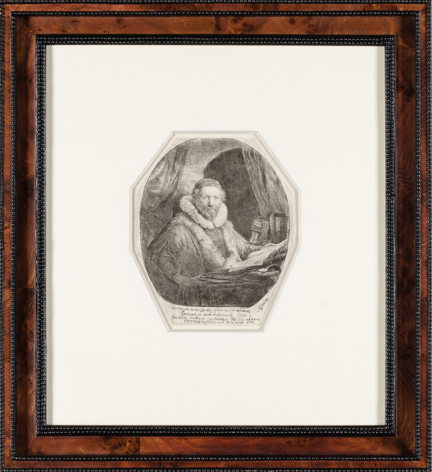 Artwork by Rembrandt van Rijn, Jan Uytenbogaert, Preacher For The Remonstrants, Made of Etching 