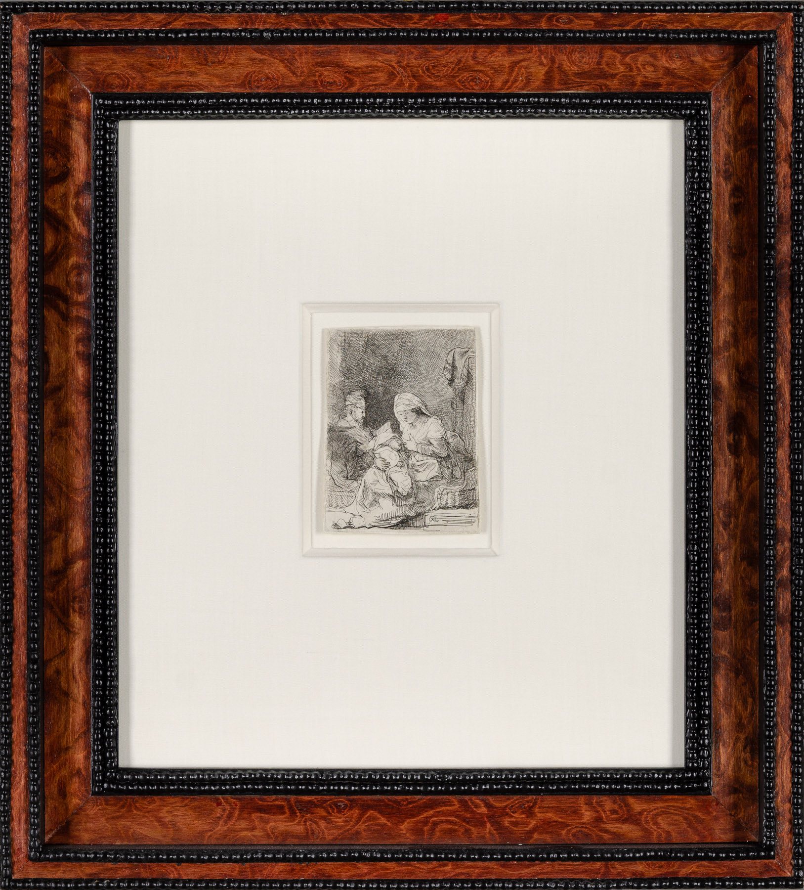 Artwork by Rembrandt van Rijn, The Holy Family, Made of etching 