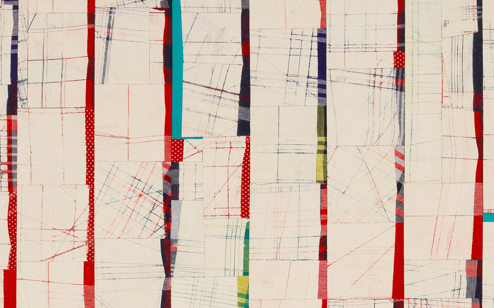 Artwork by Remy Jungerman, Pimba AGIDA KAA III, Made of Cotton textile, kaolin (pimba) on wood panel (plywood) 