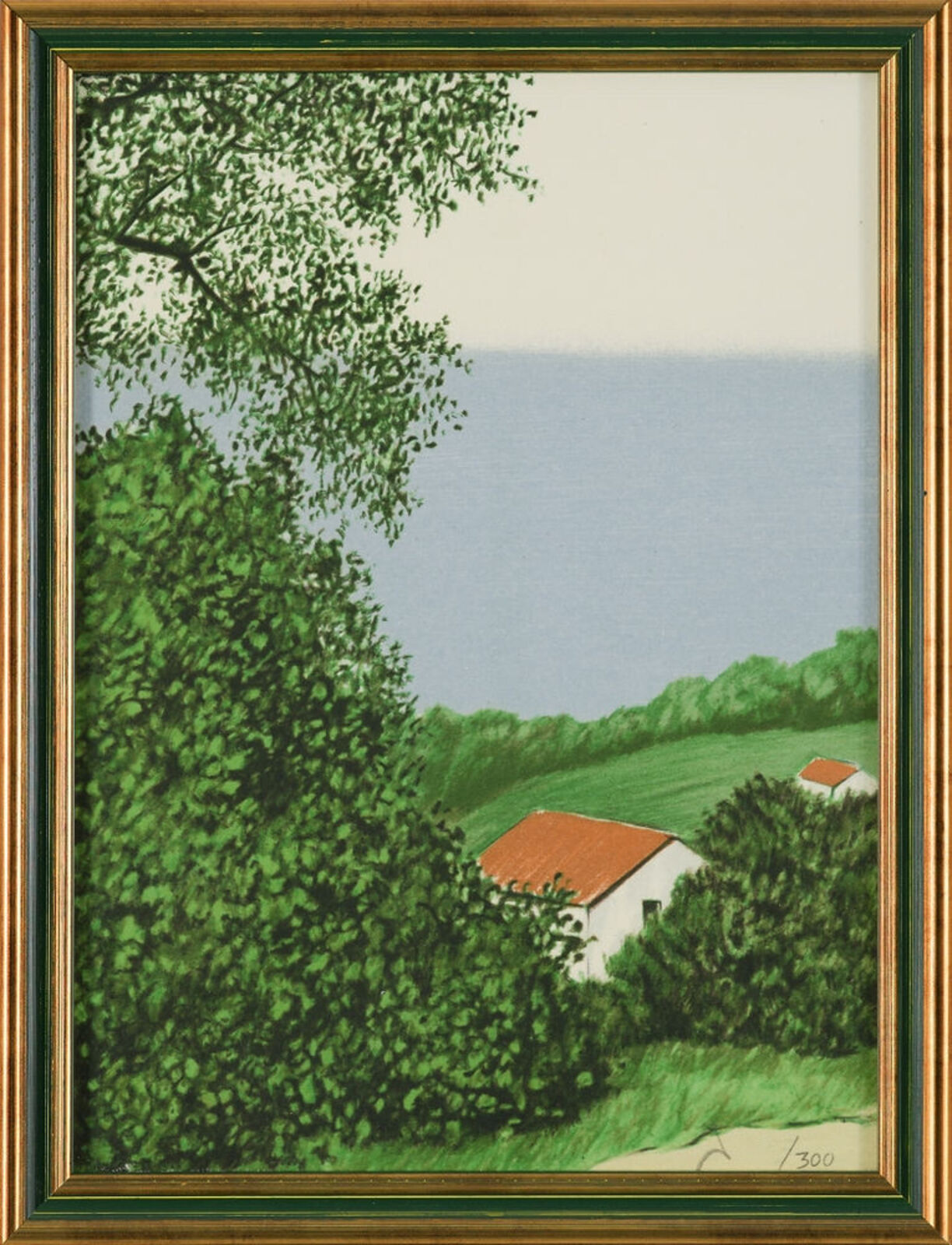 Artwork by René Magritte, Profondeurs de la Terre ou Paysage (Set of 4), Made of 5 colors lithograph on 300g BFK Rives paper 