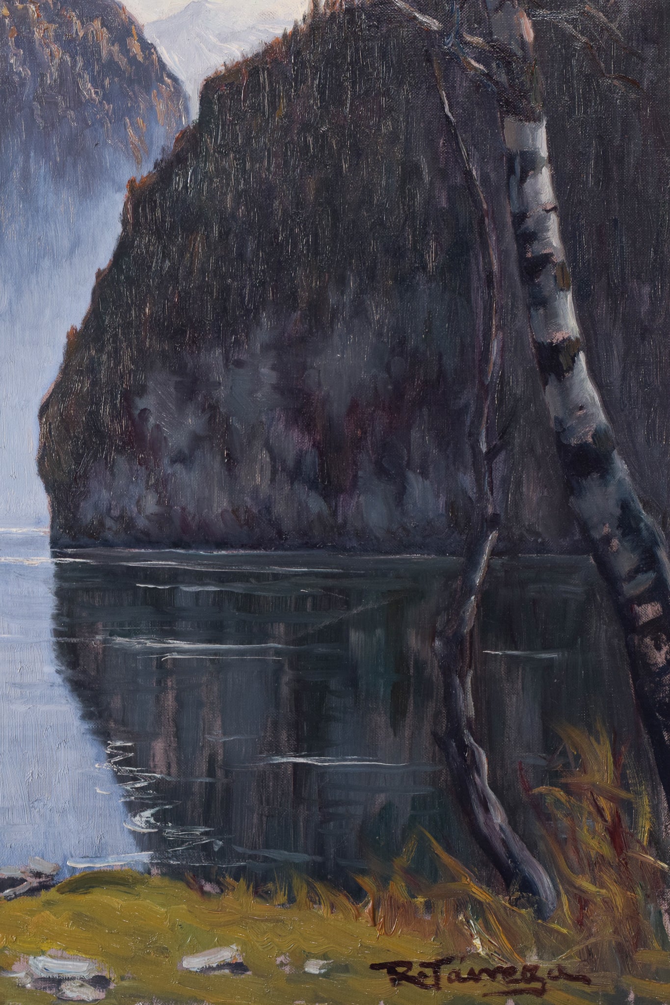 Artwork by Ricard Tárrega Viladoms, Lake Königssee, Made of Oil on canvas 