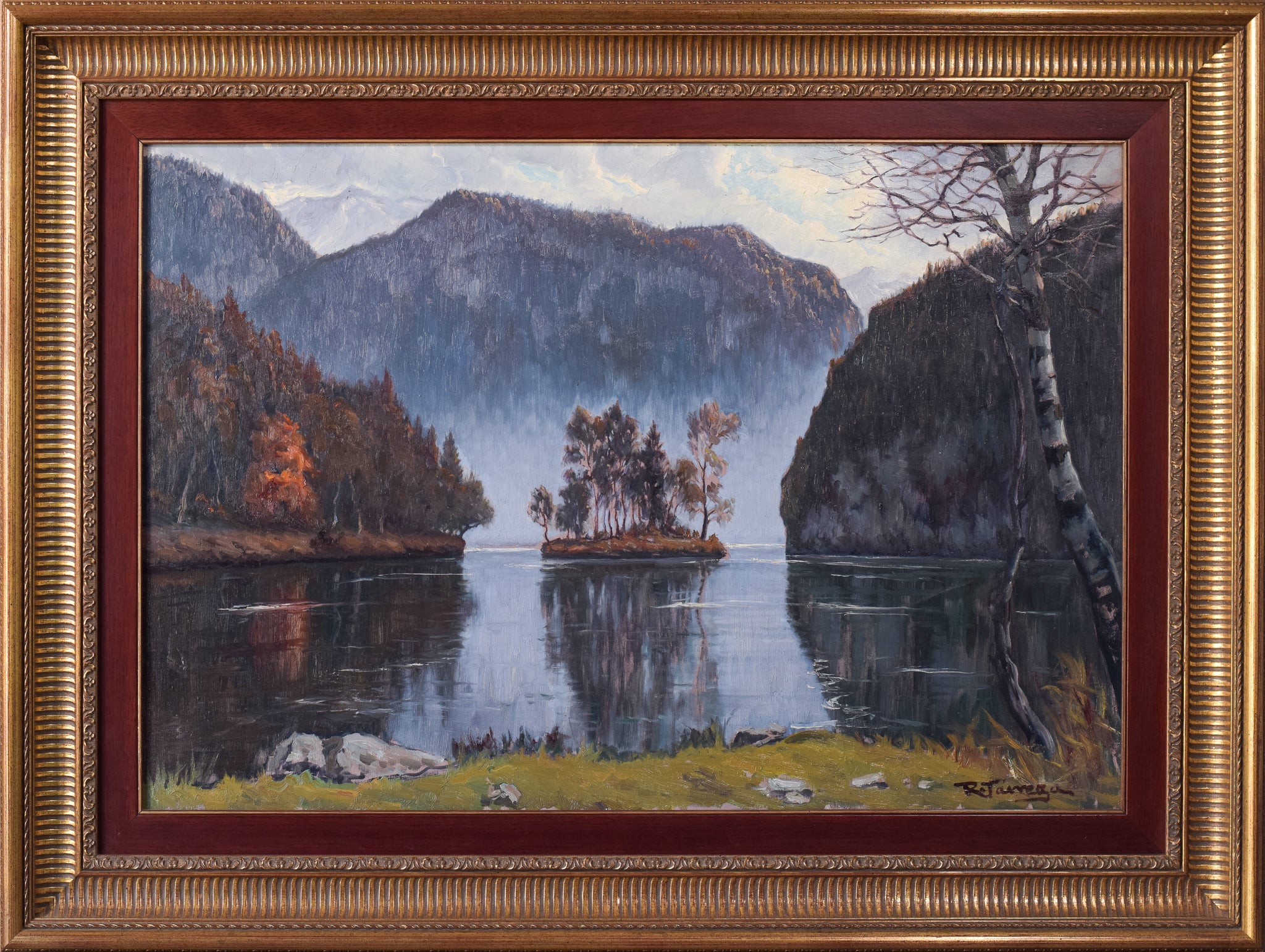 Artwork by Ricard Tárrega Viladoms, Lake Königssee, Made of Oil on canvas 