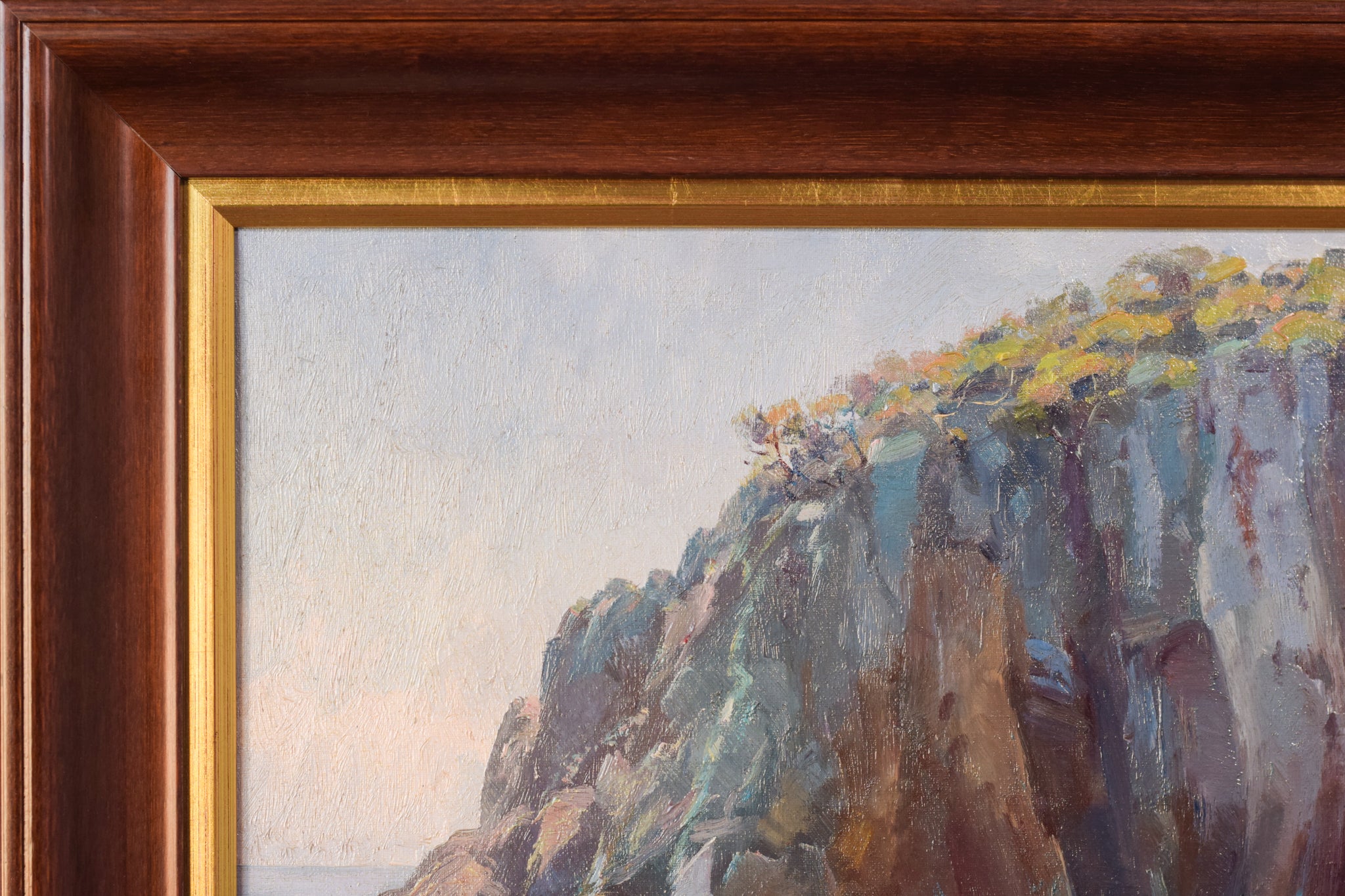 Artwork by Ricard Tárrega Viladoms, Spanish Cala Landscape, Made of Oil on canvas 