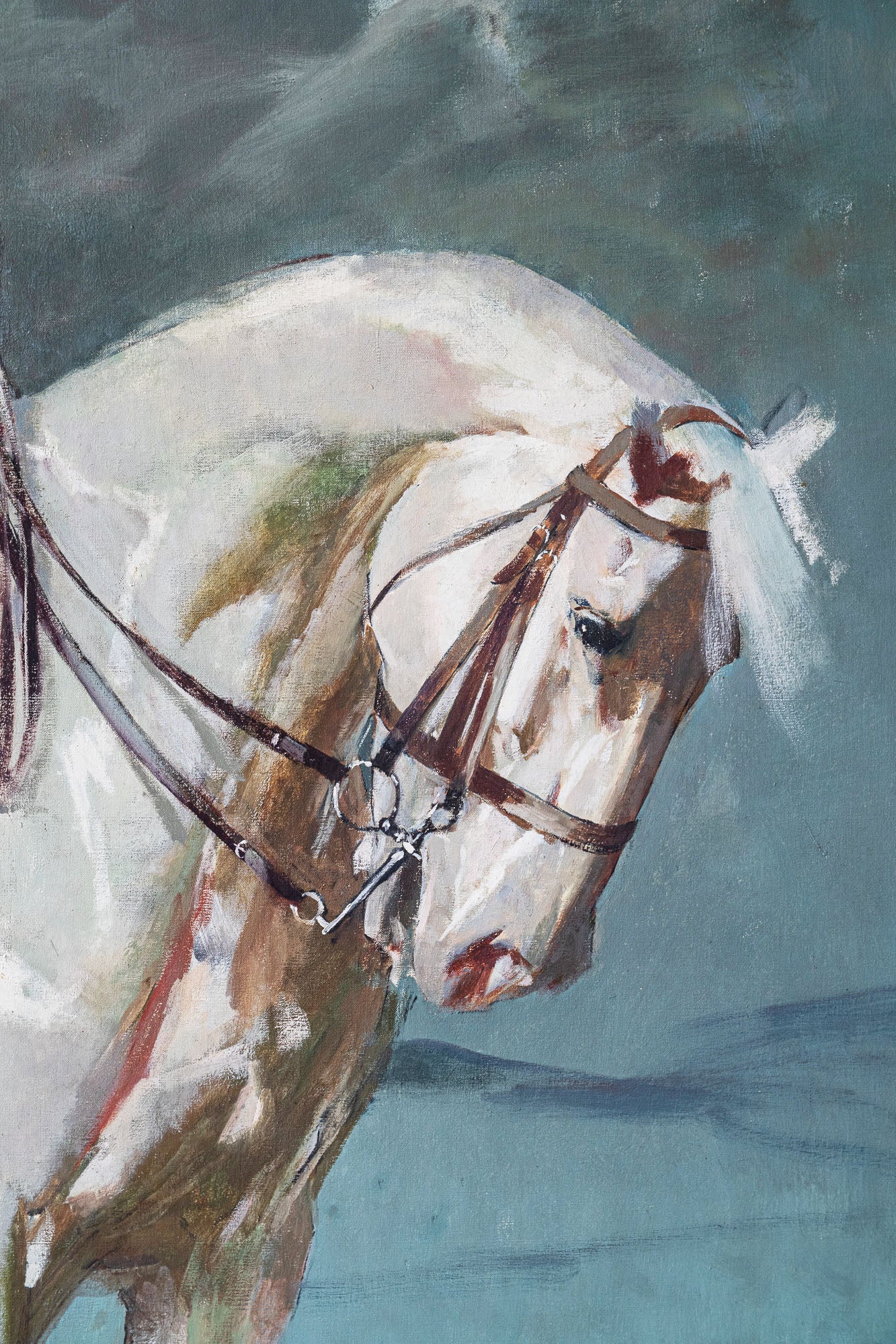 Artwork by Ricard‏ Arenys Galdón, Camilo José Cela - Full Length portrait on a horse, Made of Oil on canvas 