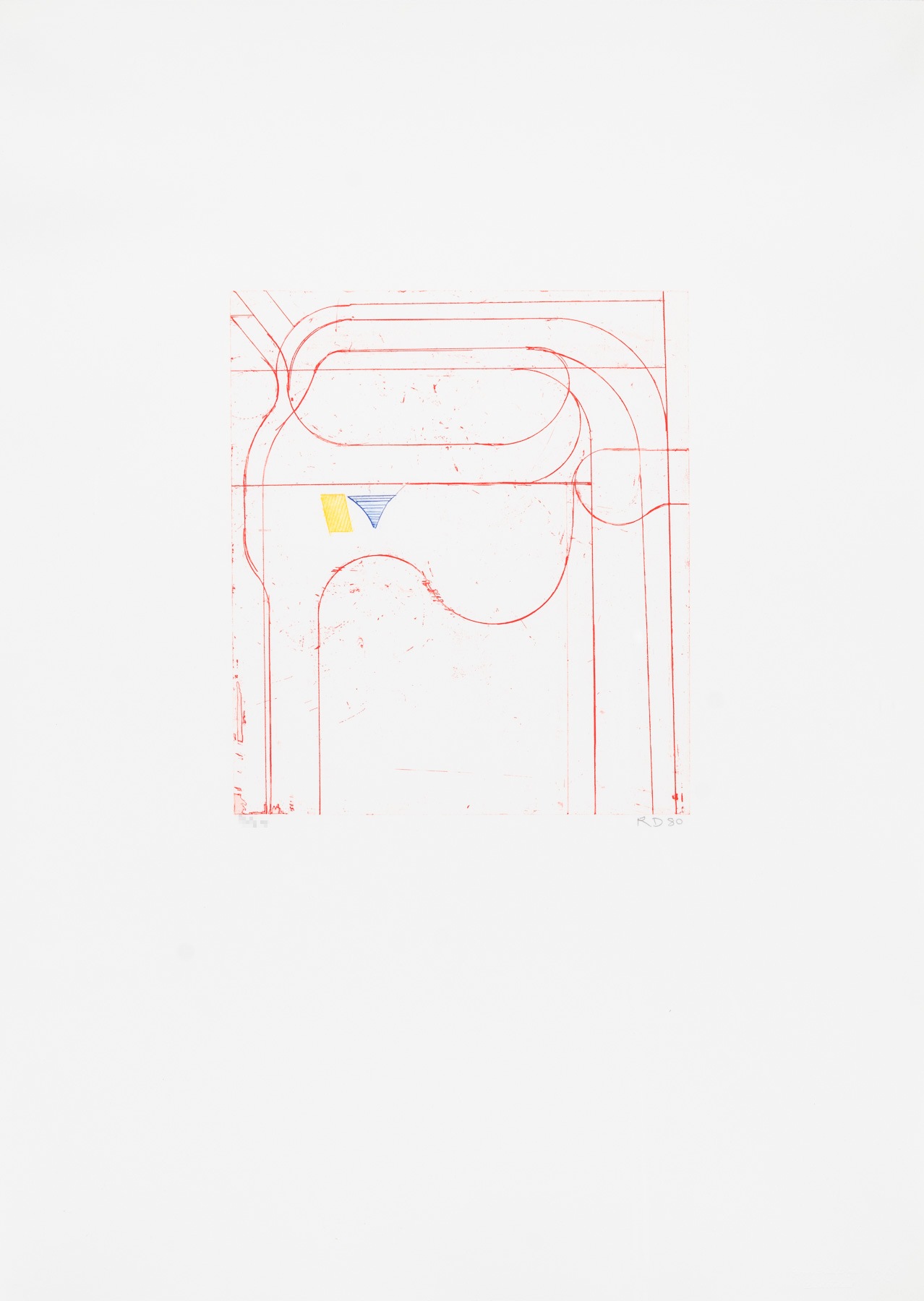 Artwork by Richard Diebenkorn, Construct (Red), Made of Etching & Aquatint 