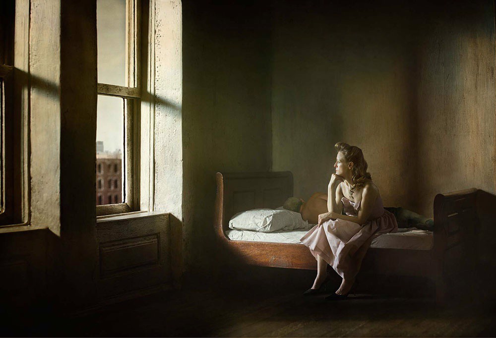 Woman and Man on a Bed