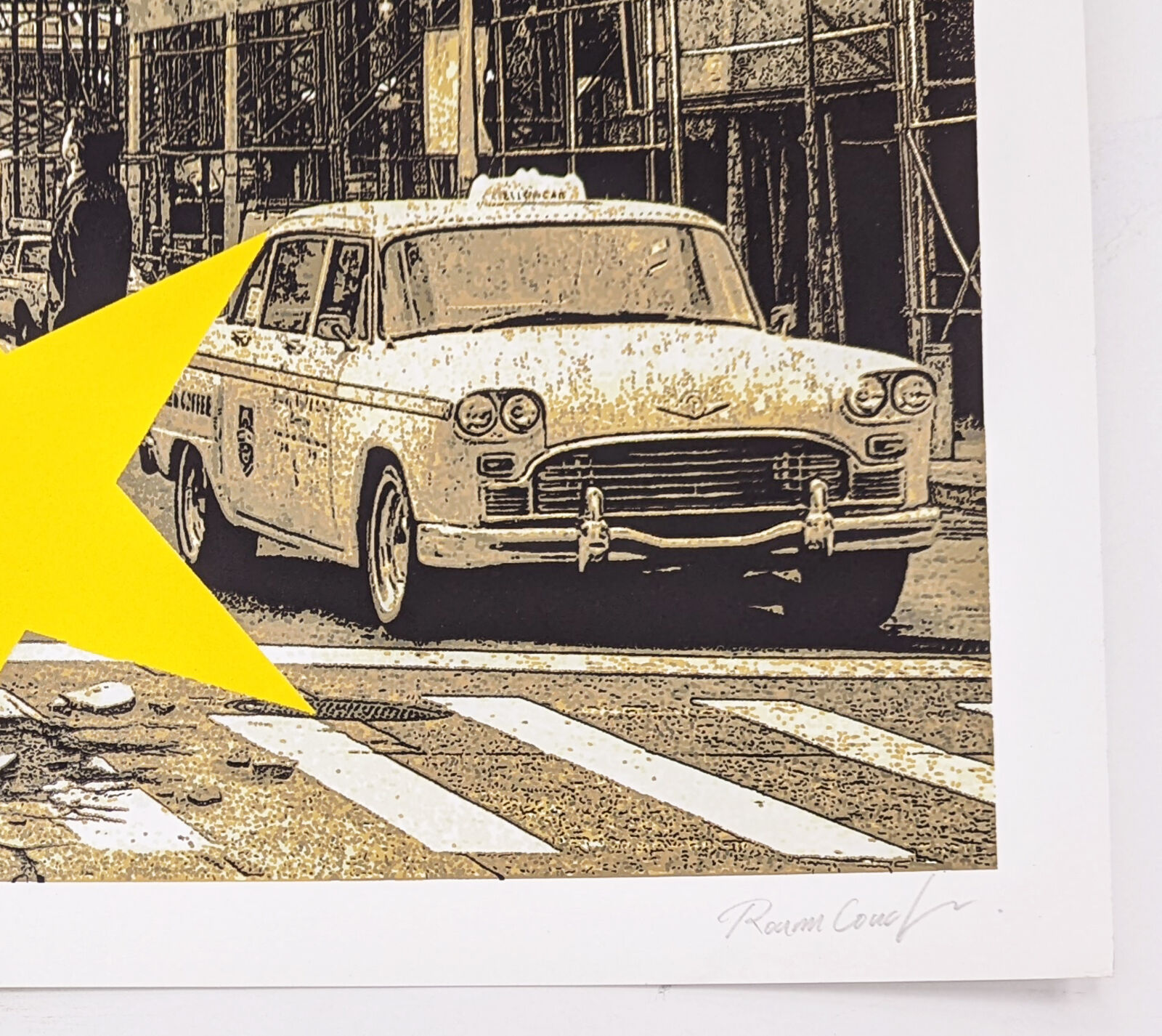 A picture of a city street with cars and people crossing the street.