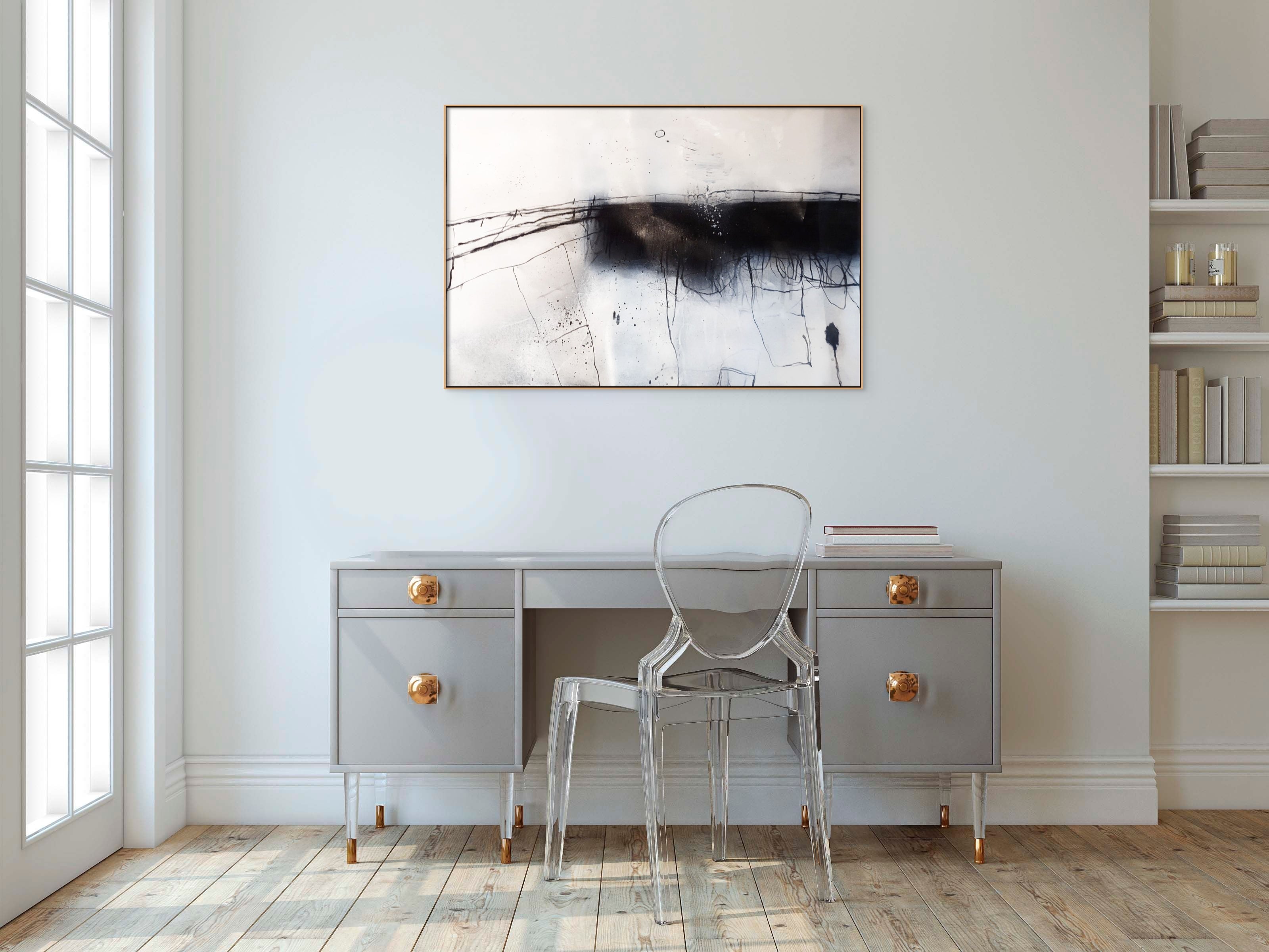 Artwork by Robert Baribeau, Charcoal Coastline #5, Made of Charcoal on paper 