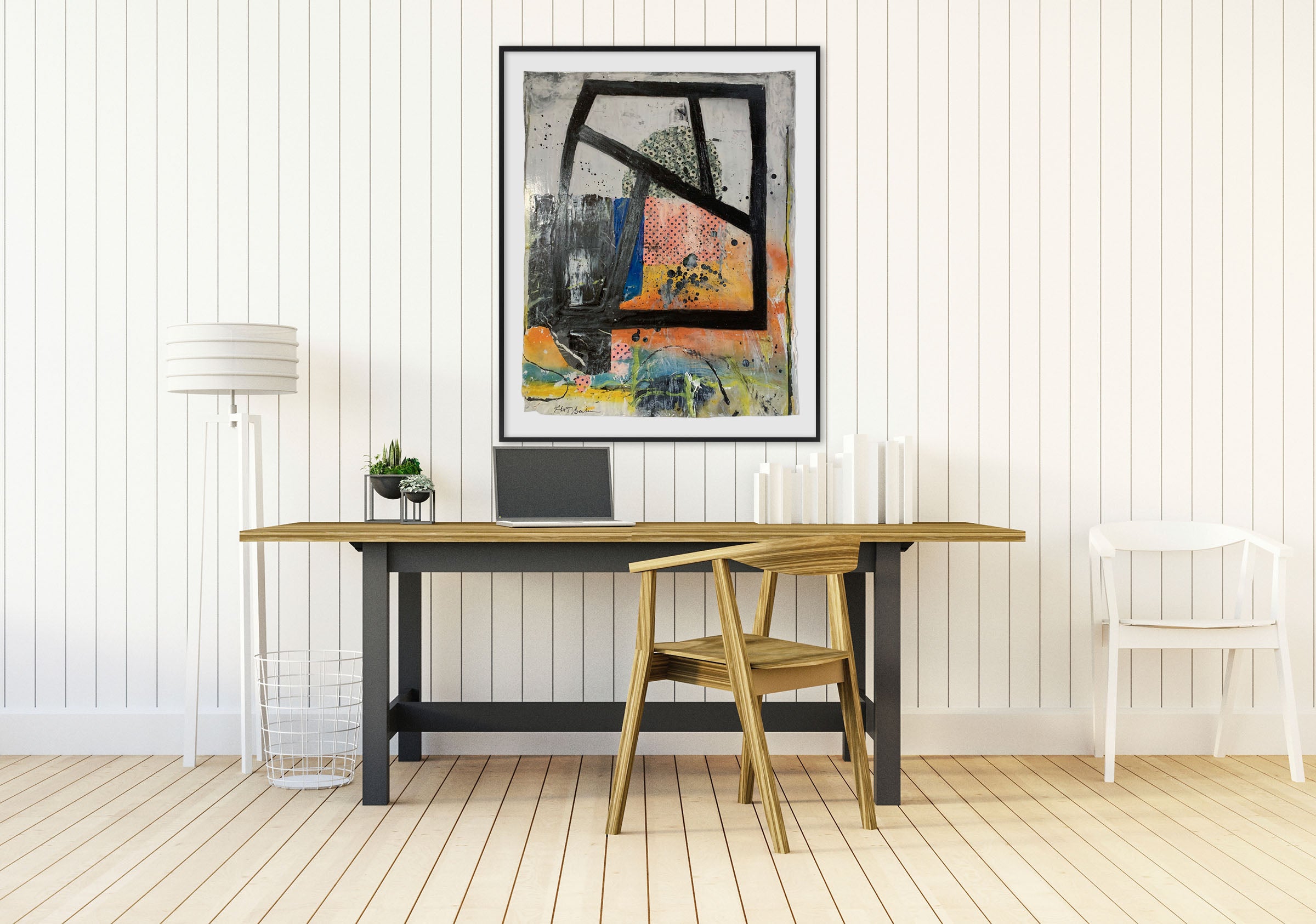 Artwork by Robert Baribeau, Color Trac #26, Made of Acrylic on paper 