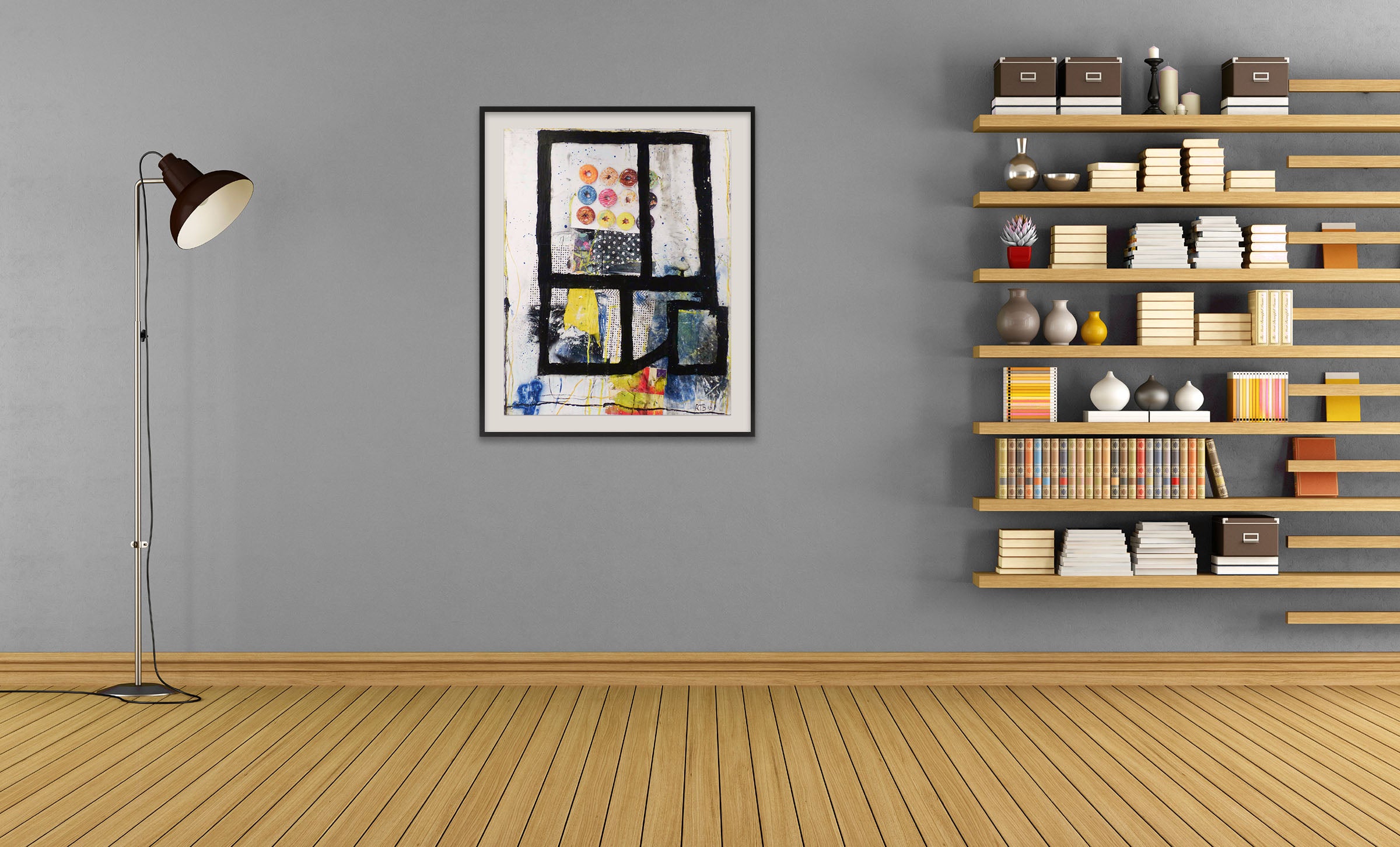 Artwork by Robert Baribeau, Color Trac #27, Made of Acrylic on paper 