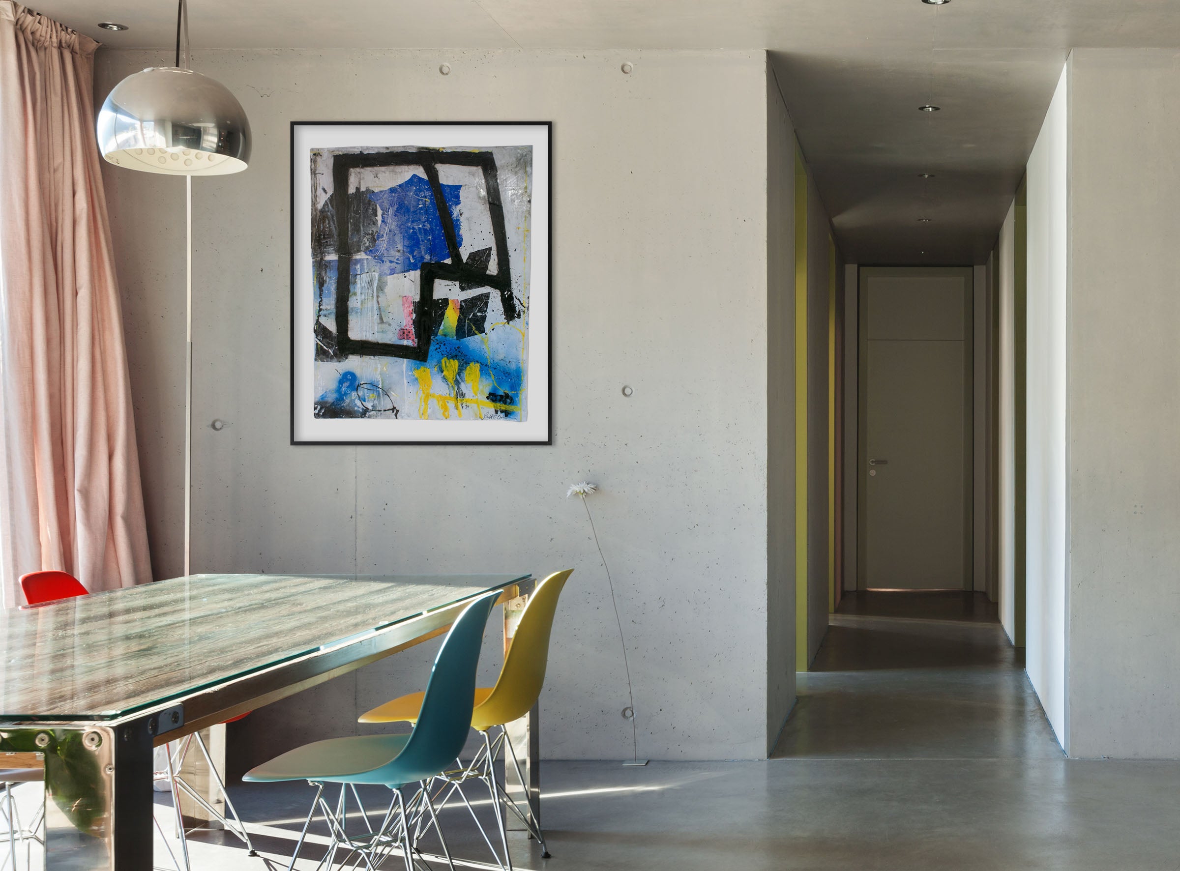 Artwork by Robert Baribeau, Color Trac #5, Made of Acrylic on paper 