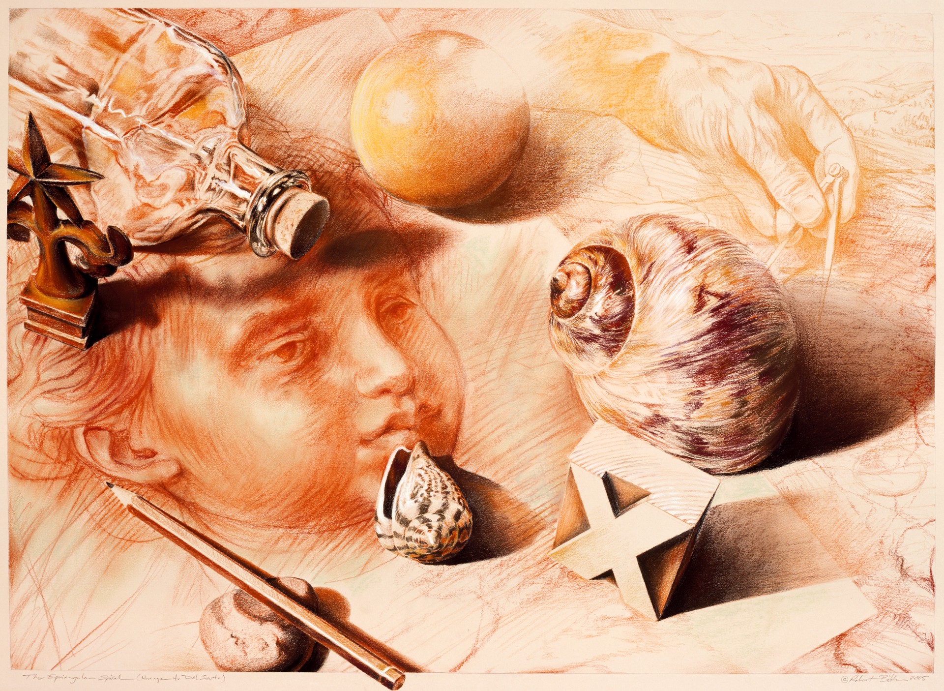 The Equiangular Spiral (Homage to Del Sarto) by Robert Bibler, 2005