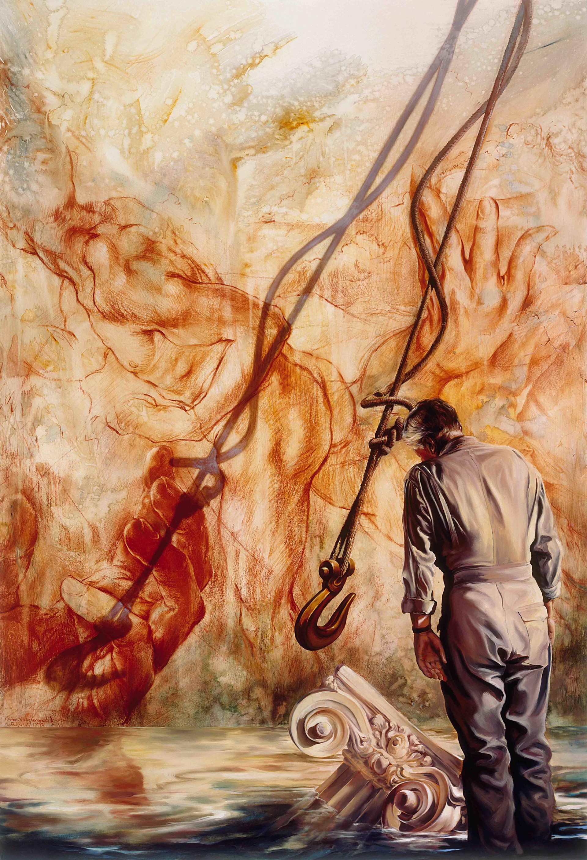 The Submersion (After Michelangelo. The Myth of the Cave #2) by Robert Bibler, 1997