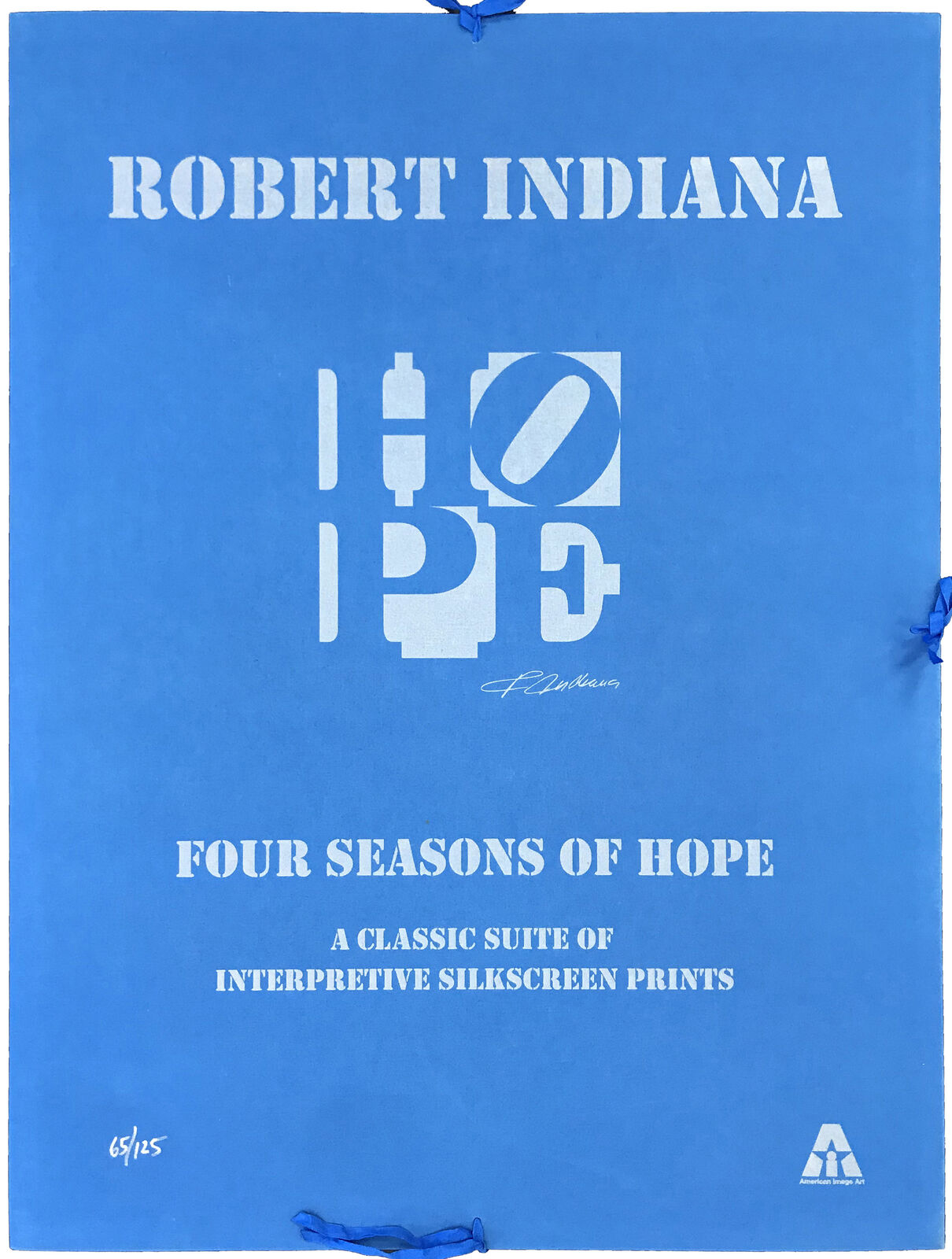 Artwork by Robert Indiana, FOUR SEASONS OF HOPE PORTFOLIO (SILVER), Made of Silkscreen 