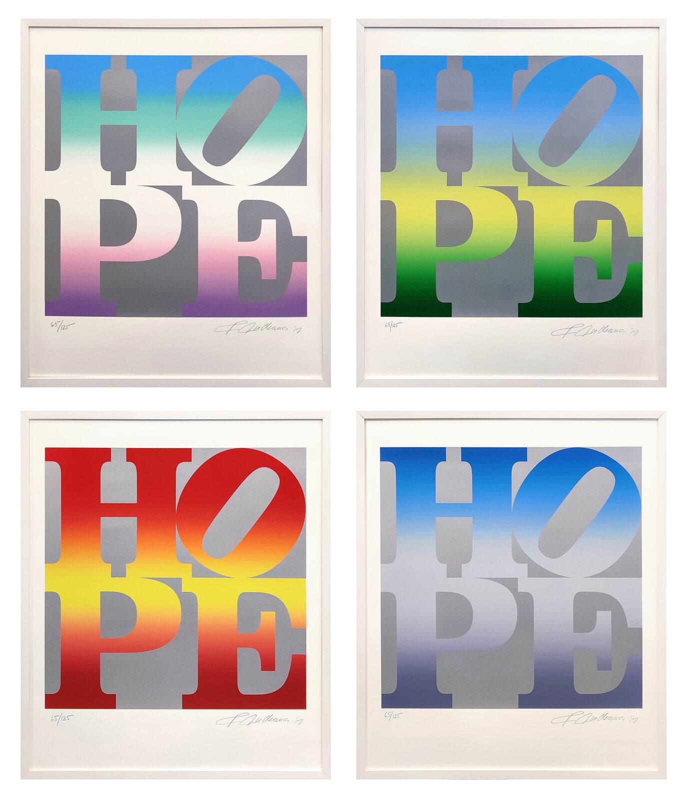 FOUR SEASONS OF HOPE PORTFOLIO (SILVER) by Robert Indiana, 2012