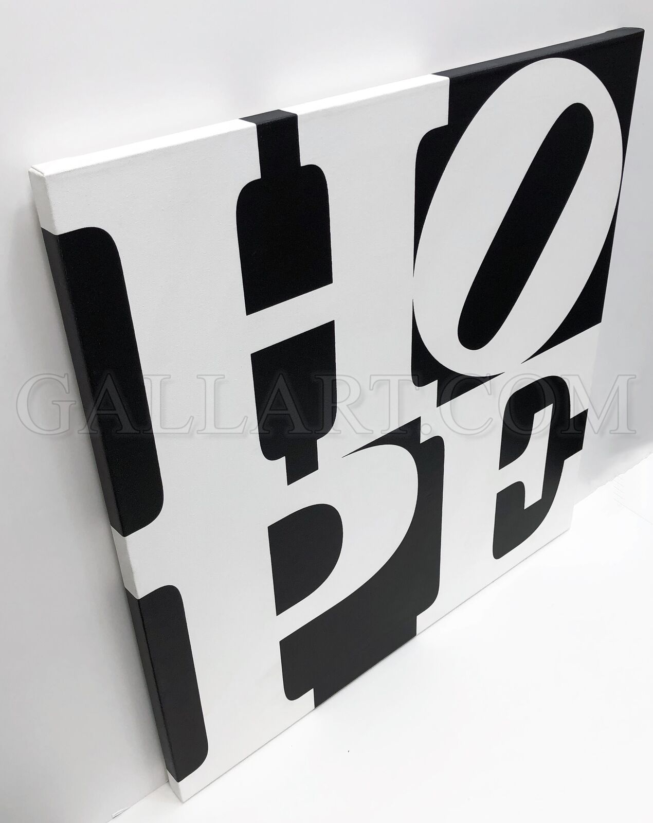 Artwork by Robert Indiana, HOPE (B/W), Made of Oil Painted Silkscreen On Canvas 