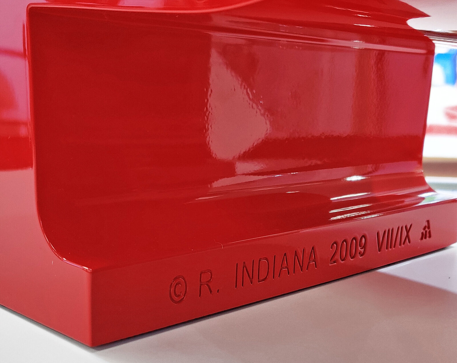 Artwork by Robert Indiana, HOPE (RED/WHITE) SCULPTURE, Made of Aluminum 