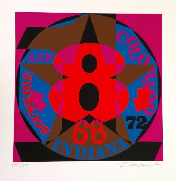 Artwork by Robert Indiana, Decade Autoportrait ’68, Made of Silkscreen 