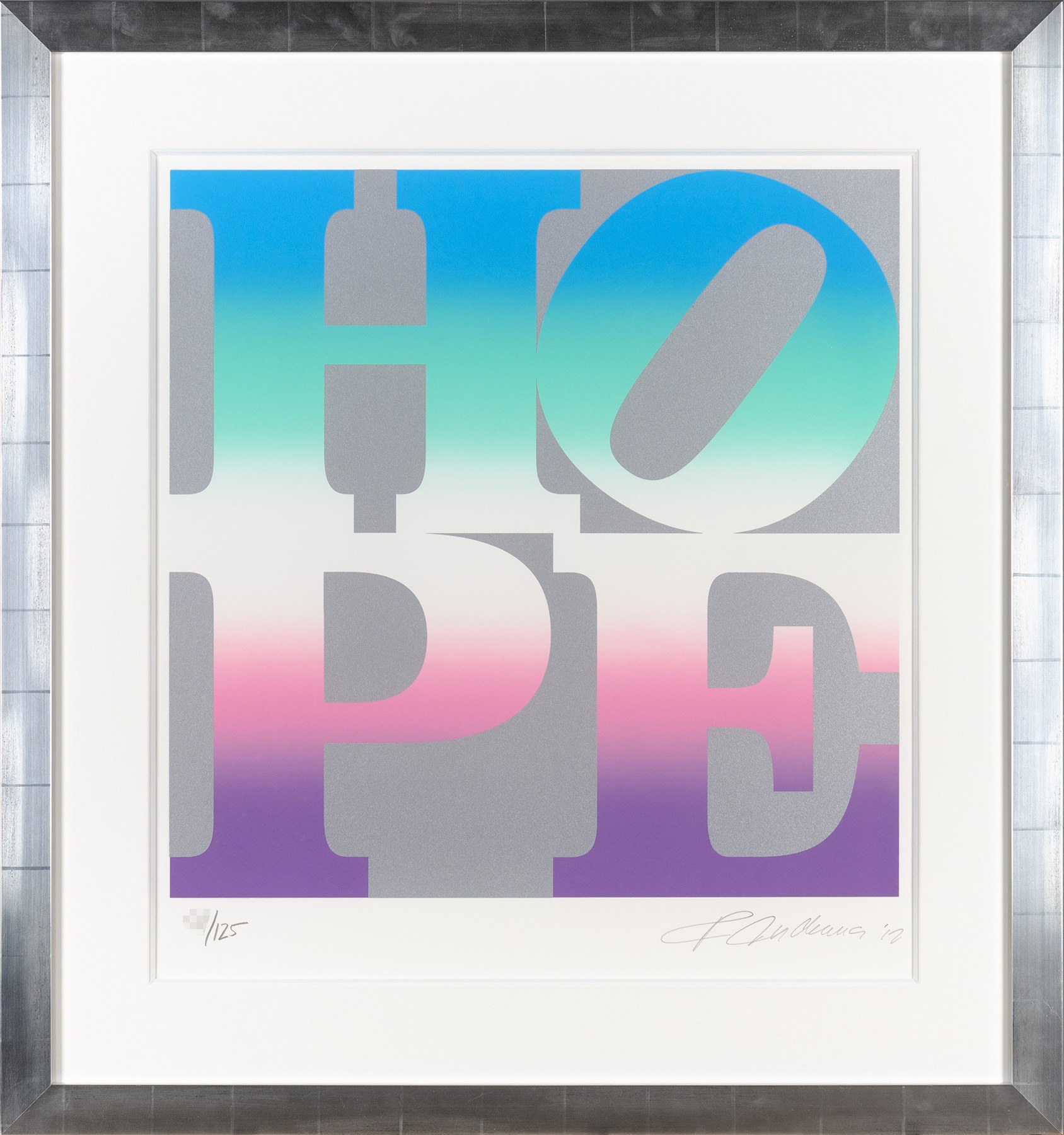 Artwork by Robert Indiana, Four Seasons Of Hope: Spring (Silver), Made of Screenprint 