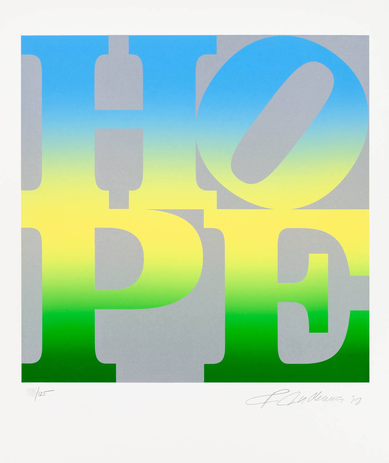 Four Seasons Of Hope: Summer (Silver) by Robert Indiana, 2012