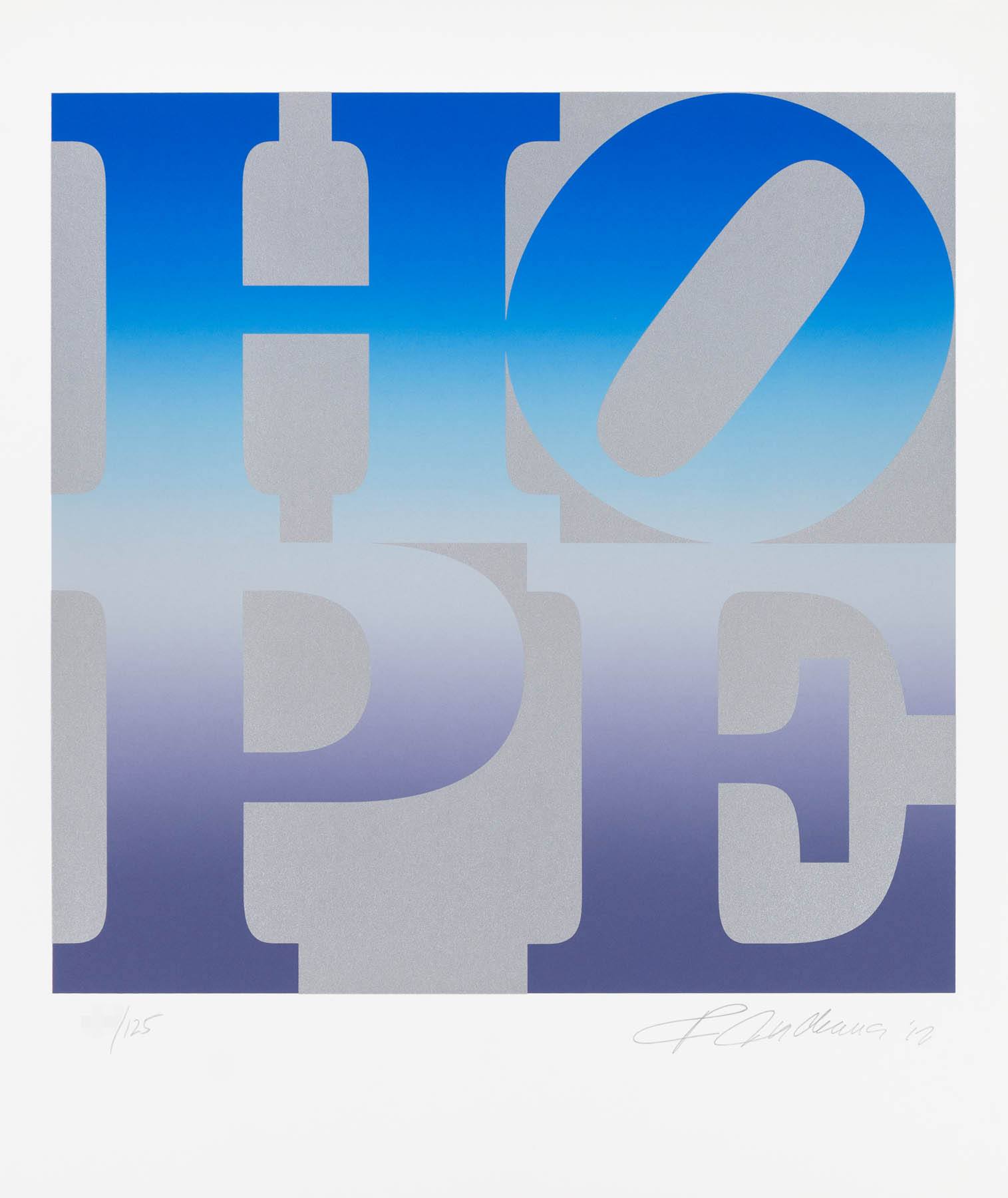 Four Seasons Of Hope: Winter (Silver) by Robert Indiana, 2012