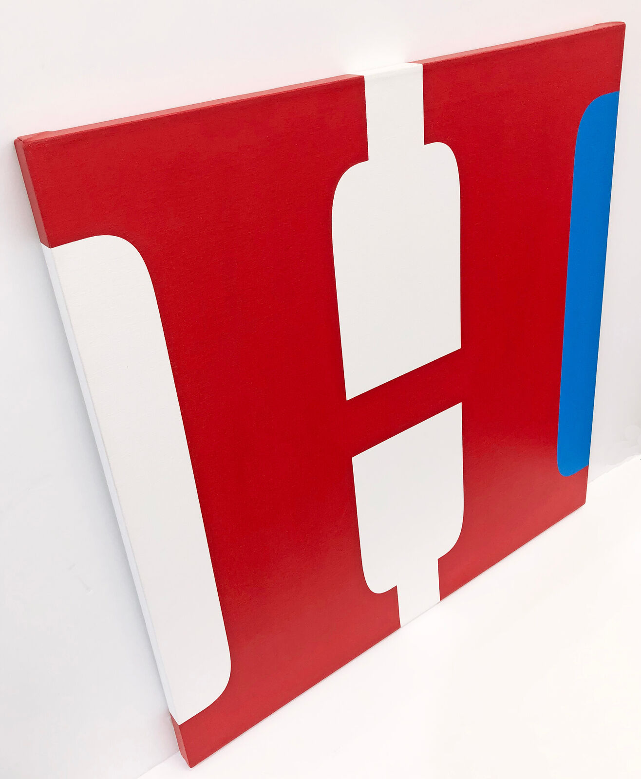 Artwork by Robert Indiana, HOPE (R/W/B), large original 4 panel painting, Made of Oil Painted Silkscreen On Canvas 