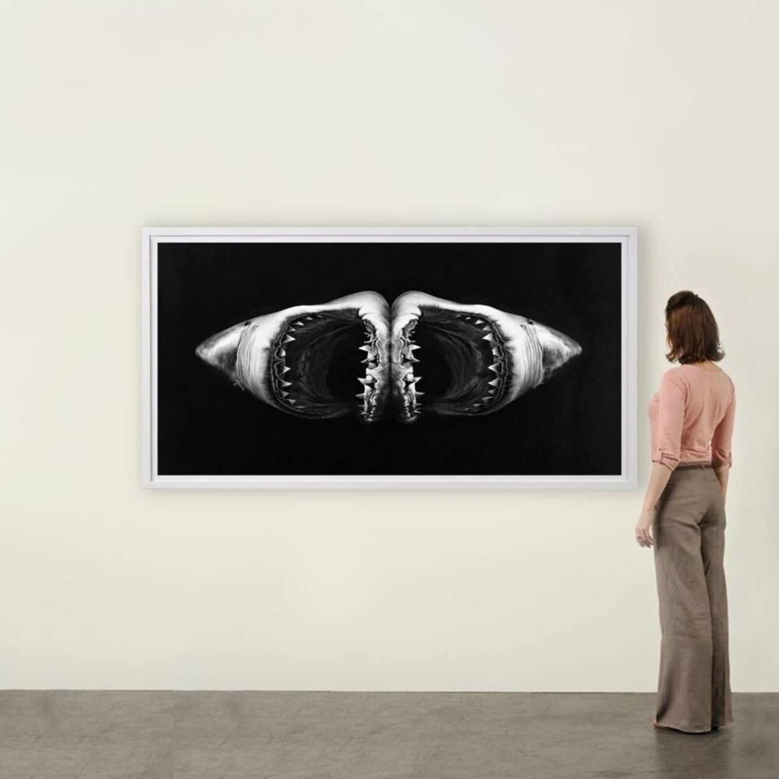 Artwork by Robert Longo, Double Shark, Made of Pigment Print 