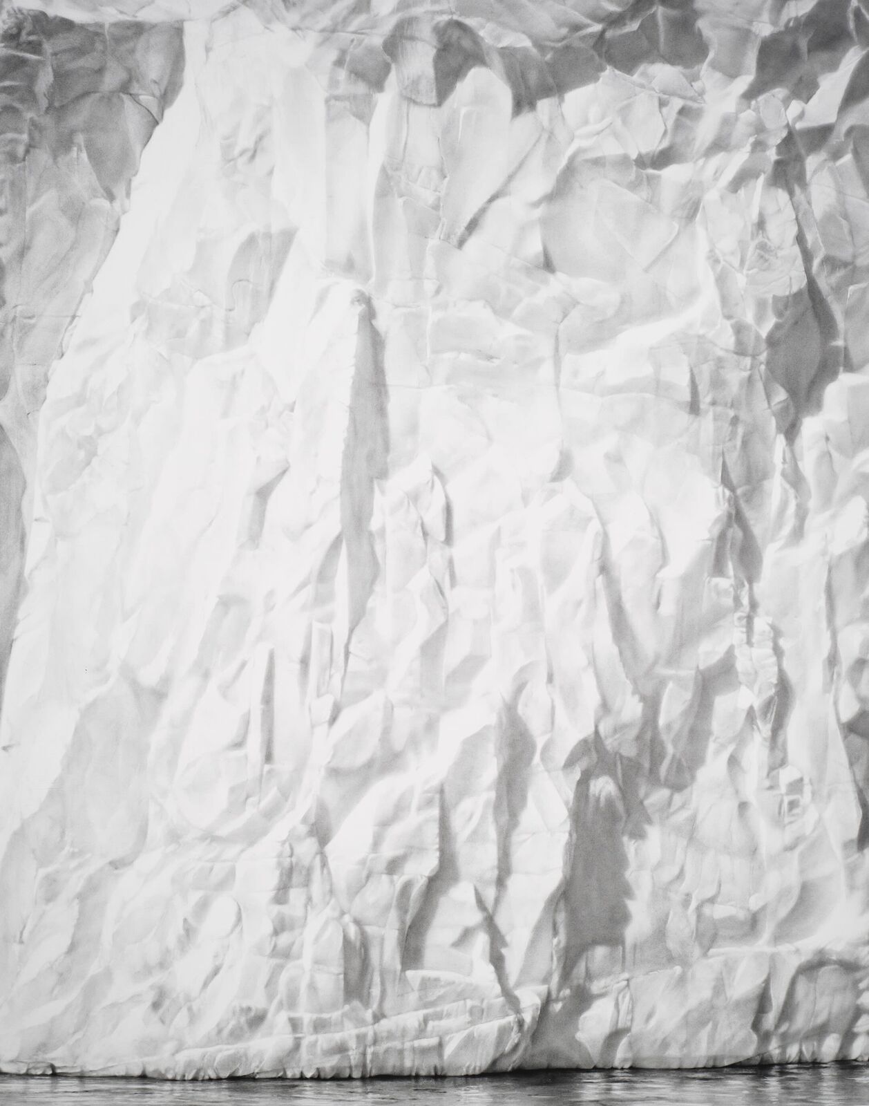 A black and white photo of a large piece of paper.